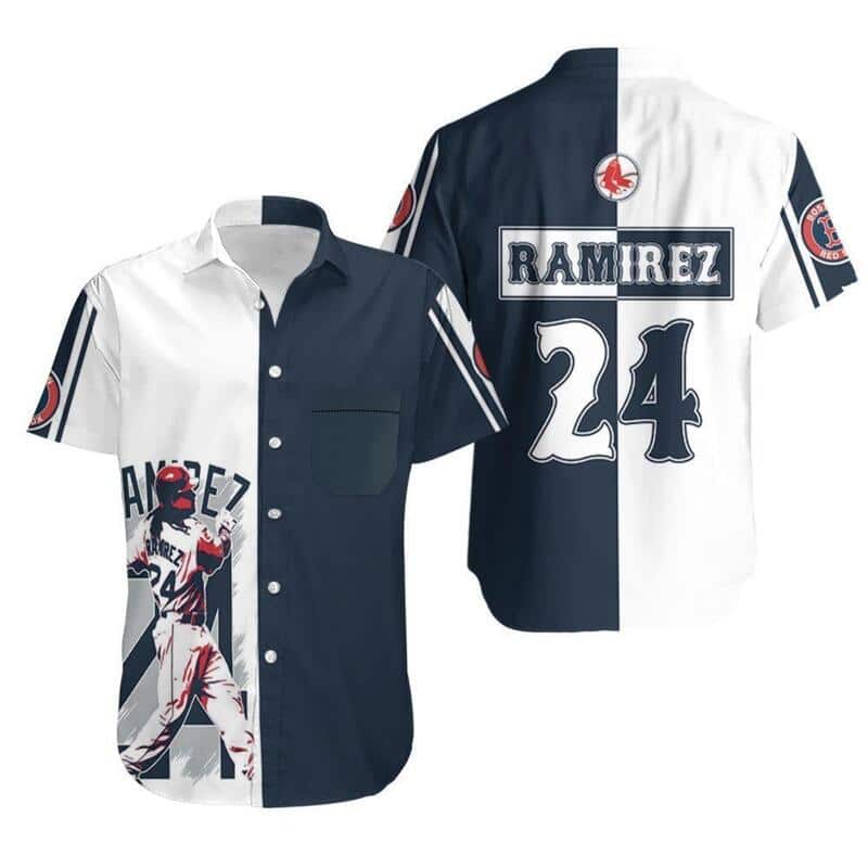 Manny Ramirez 24 Boston Red Sox Hawaiian Shirt Baseball Fans Gift Manny Ramirez 24 Boston Red Sox Hawaiian Shirt Baseball Fans Gift
