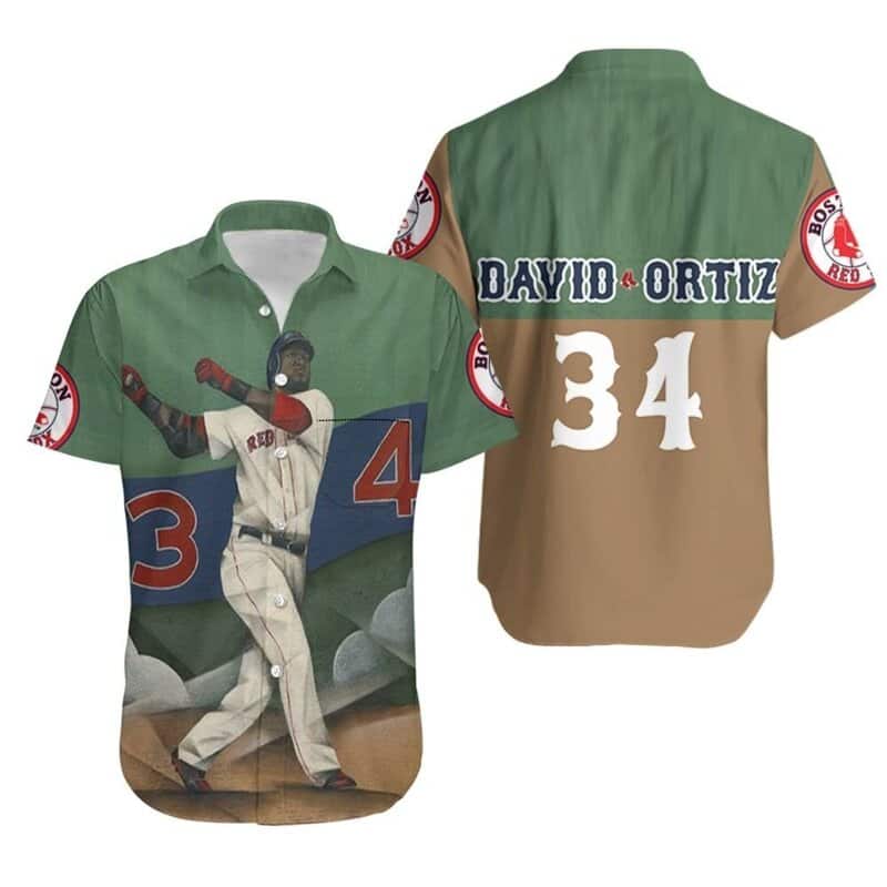 David Ortiz Boston Red Sox 34 Hawaiian Shirt Baseball Fans Gift David Ortiz Boston Red Sox 34 Hawaiian Shirt Baseball Fans Gift