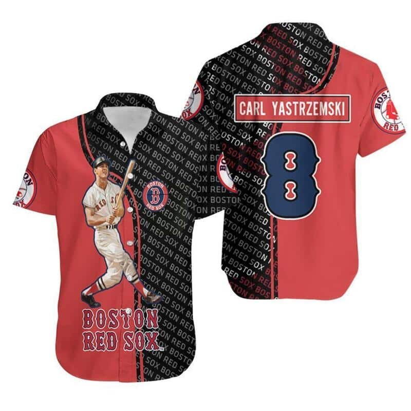 MLB Carl Yastrzemski 8 Boston Red Sox Hawaiian Shirt Gift For Baseball Fans MLB Carl Yastrzemski 8 Boston Red Sox Hawaiian Shirt Gift For Baseball Fans