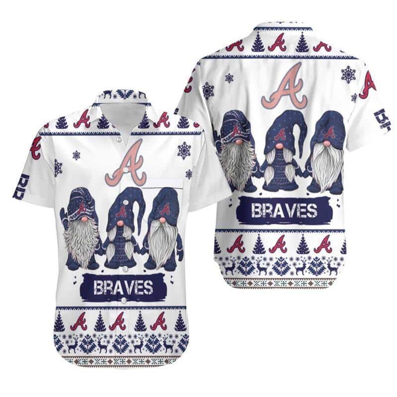 Gnomes Atlanta Braves Hawaiian Shirt Christmas Gift For Baseball Fans
