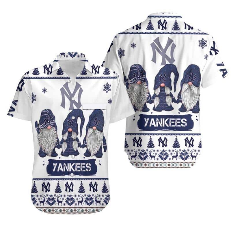 Gnomes New York Yankees Hawaiian Shirt Christmas Gift For Baseball Lovers Gnomes New York Yankees Hawaiian Shirt Christmas Gift For Baseball Lovers
