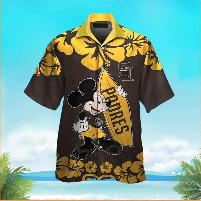 Mickey Mouse San Diego Padres Hawaiian Shirt Beach Vacation Gift Mickey Mouse San Diego Padres Hawaiian Shirt Beach Vacation Gift