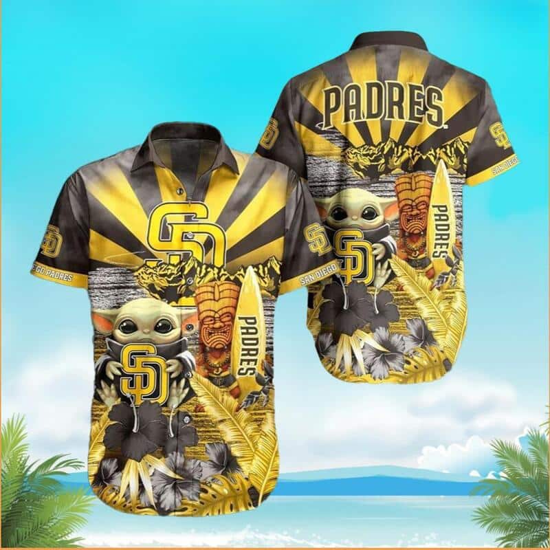 Baby Yoda Star Wars San Diego Padres Hawaiian Shirt Sport Gift For Dad Baby Yoda Star Wars San Diego Padres Hawaiian Shirt Sport Gift For Dad