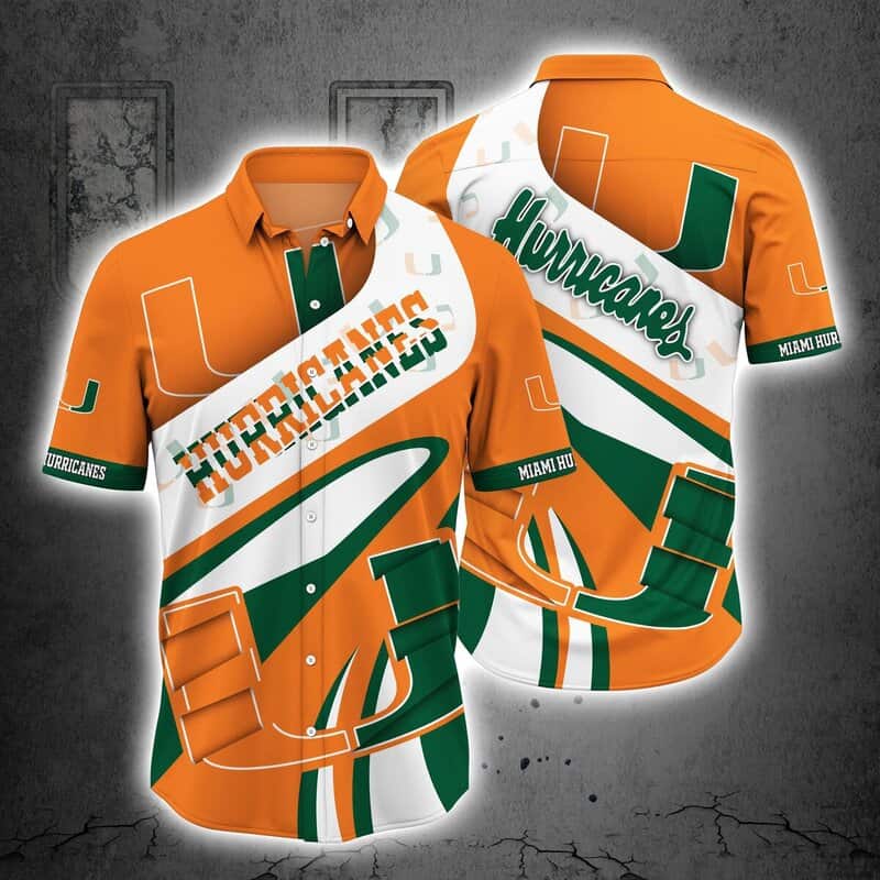 Miami Hurricanes Hawaiian Shirt Football Gift For Boyfriend Miami Hurricanes Hawaiian Shirt Football Gift For Boyfriend