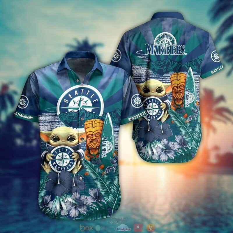 MLB Baby Yoda Seattle Mariners Hawaiian Shirt Gift For Baseball Fans MLB Baby Yoda Seattle Mariners Hawaiian Shirt Gift For Baseball Fans