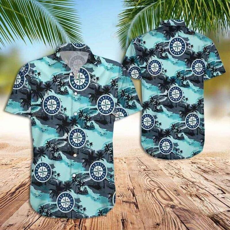 Seattle Mariners Hawaiian Shirt Island Pattern Practical Beach Gift Seattle Mariners Hawaiian Shirt Island Pattern Practical Beach Gift