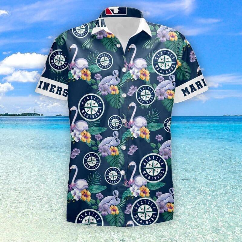 Seattle Mariners Hawaiian Shirt Tropical Pattern Beach All Over Print Seattle Mariners Hawaiian Shirt Tropical Pattern Beach All Over Print