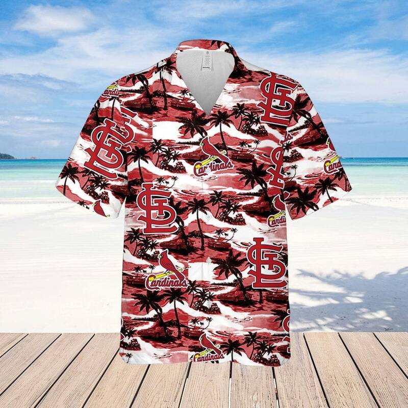 St. Louis Cardinals Hawaiian Shirt Sea Island Pattern Gift For Beach Vacation St. Louis Cardinals Hawaiian Shirt Sea Island Pattern Gift For Beach Vacation
