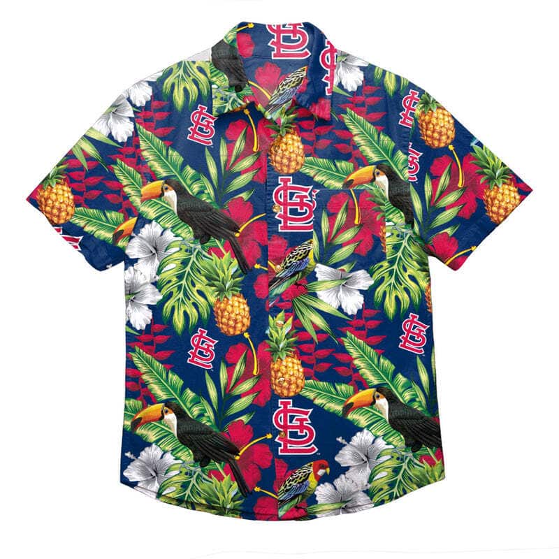 St. Louis Cardinals Hawaiian Shirt Tropical Flower Pattern Beach Vacation Gift St. Louis Cardinals Hawaiian Shirt Tropical Flower Pattern Beach Vacation Gift