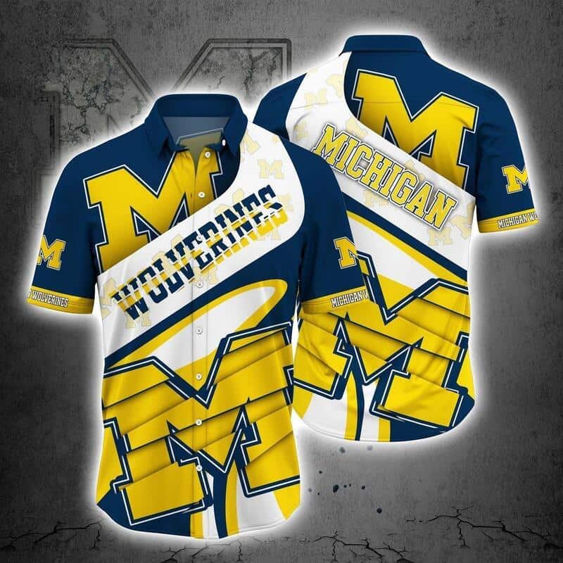Michigan Wolverines Hawaiian Shirt Father's Day Gift For Beach Holiday Michigan Wolverines Hawaiian Shirt Father's Day Gift For Beach Holiday