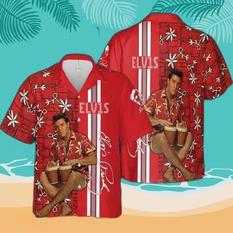Red Aloha Elvis Presley Hawaiian Shirt Gift For Rock Lovers Red Aloha Elvis Presley Hawaiian Shirt Gift For Rock Lovers
