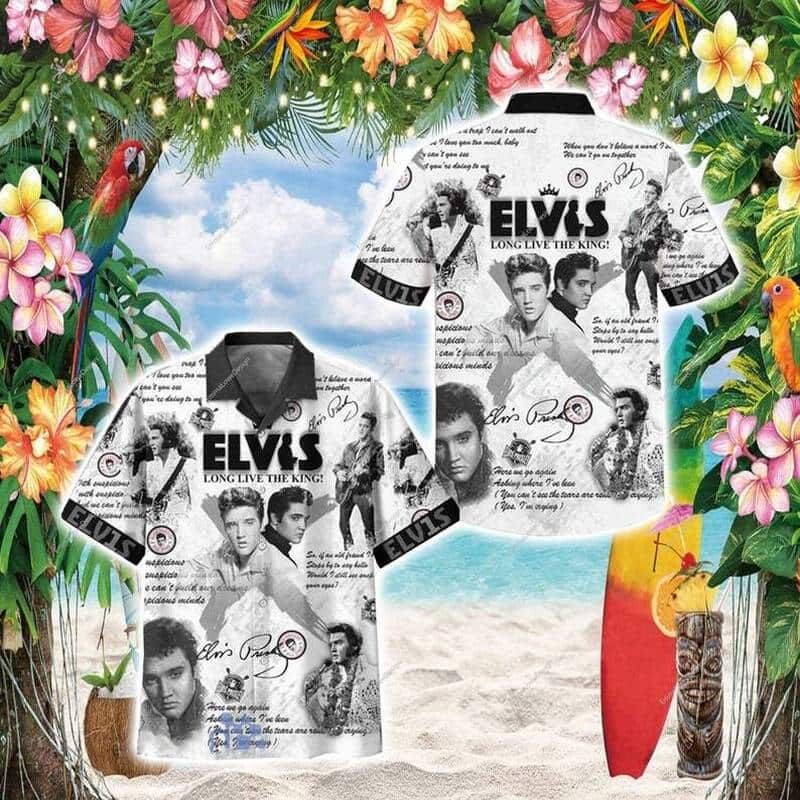 Vintage Elvis Presley Long Live The King Hawaiian Shirt Vintage Elvis Presley Long Live The King Hawaiian Shirt