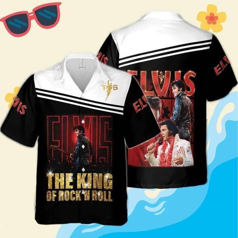 Elvis Presley King Of Rock And Roll Hawaiian Shirt For Rock Fans Elvis Presley King Of Rock And Roll Hawaiian Shirt For Rock Fans