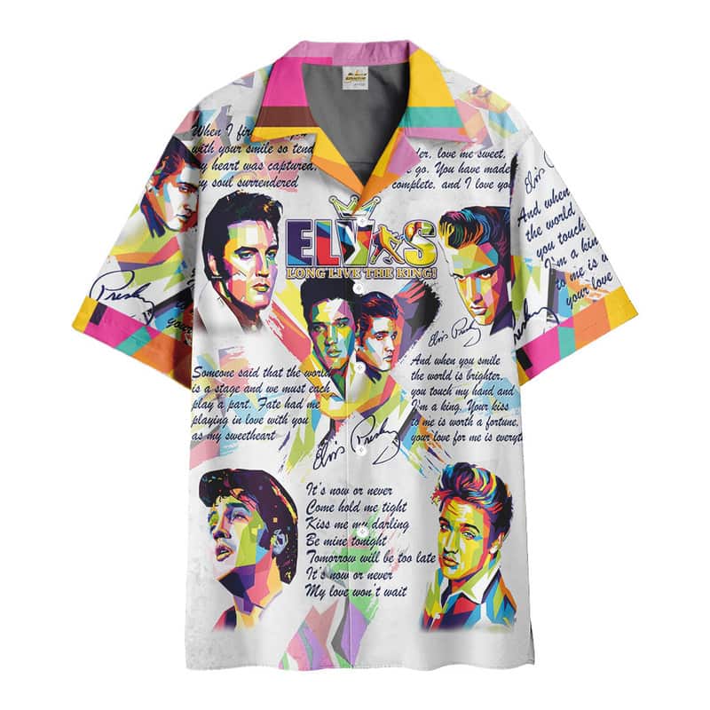 Elvis Presley Hawaiian Shirt Long Live The King Gift For Elvis Fans Elvis Presley Hawaiian Shirt Long Live The King Gift For Elvis Fans