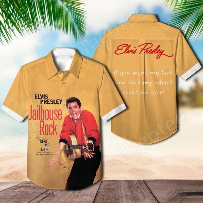 Elvis Presley Hawaiian Shirt Jailhouse Rock Gift For Music Lovers Elvis Presley Hawaiian Shirt Jailhouse Rock Gift For Music Lovers