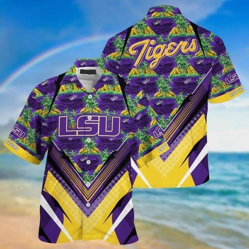 NCAA LSU Tigers Hawaiian Shirt Father's Day Gift For Beach Lovers NCAA LSU Tigers Hawaiian Shirt Father's Day Gift For Beach Lovers