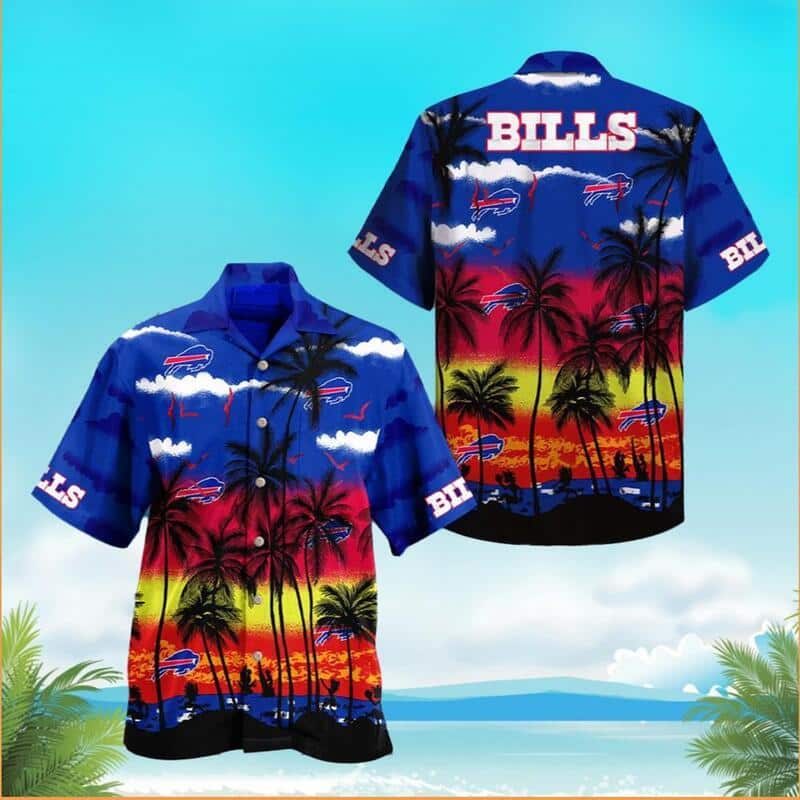 Buffalo Bills Hawaiian Shirt Palm Leaves Pattern Summer Gift Buffalo Bills Hawaiian Shirt Palm Leaves Pattern Summer Gift