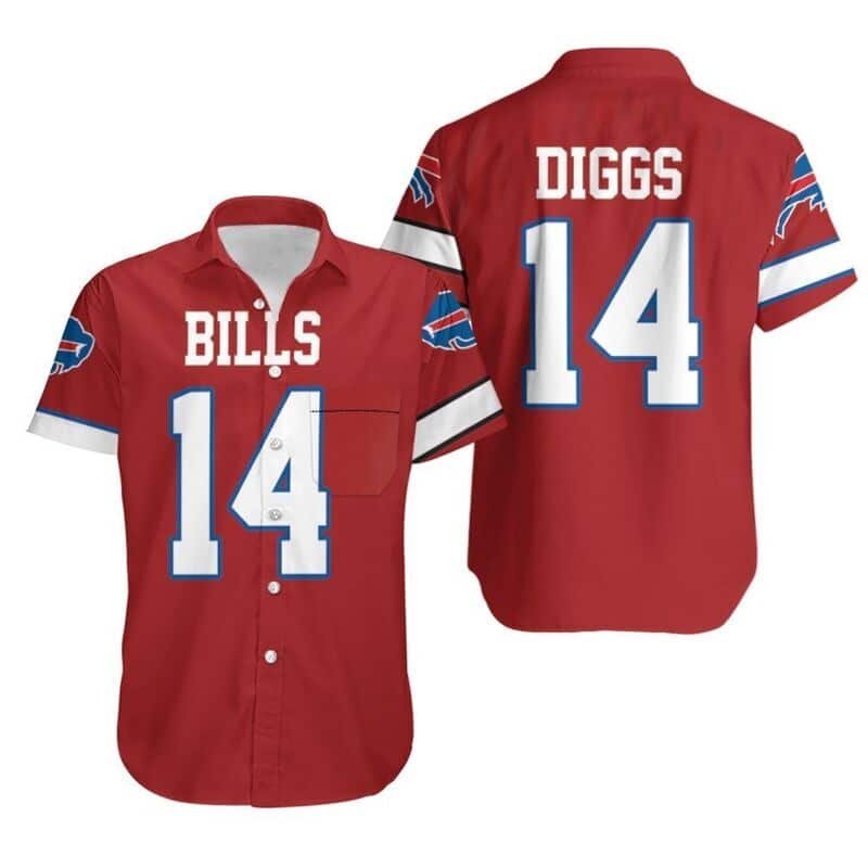 Red Aloha Diggs 14 Buffalo Bills Hawaiian Shirt For Football Fans Red Aloha Diggs 14 Buffalo Bills Hawaiian Shirt For Football Fans