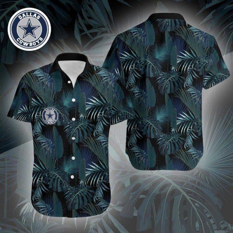 NFL Dallas Cowboys Hawaiian Shirt Tropical Leaves Pattern NFL Dallas Cowboys Hawaiian Shirt Tropical Leaves Pattern