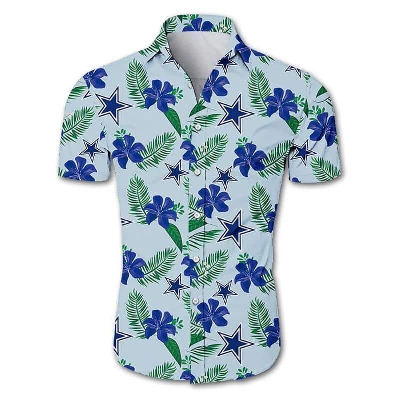 Dallas Cowboys Hawaiian Shirt Hibiscus Flower Pattern All Over Print Dallas Cowboys Hawaiian Shirt Hibiscus Flower Pattern All Over Print