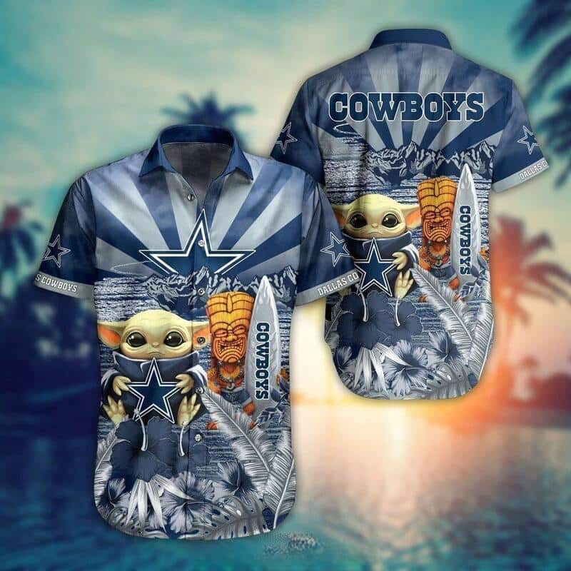NFL Baby Yoda Star Wars Dallas Cowboys Hawaiian Shirt NFL Baby Yoda Star Wars Dallas Cowboys Hawaiian Shirt