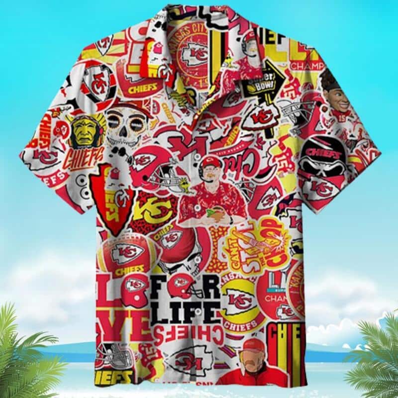 Kansas City Chiefs Hawaiian Shirt Beach Gift For Him Kansas City Chiefs Hawaiian Shirt Beach Gift For Him
