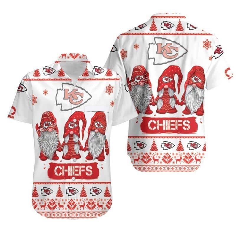Kansas City Chiefs Hawaiian Shirt Gnomes Christmas Pattern Kansas City Chiefs Hawaiian Shirt Gnomes Christmas Pattern