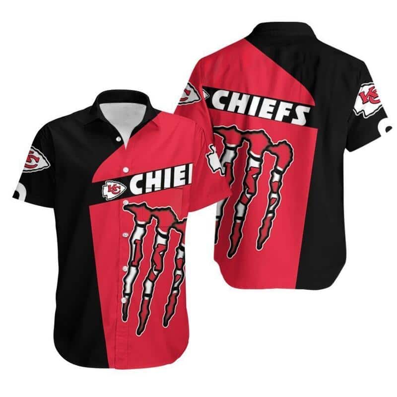 Monster Energy Kansas City Chiefs Hawaiian Shirt Monster Energy Kansas City Chiefs Hawaiian Shirt