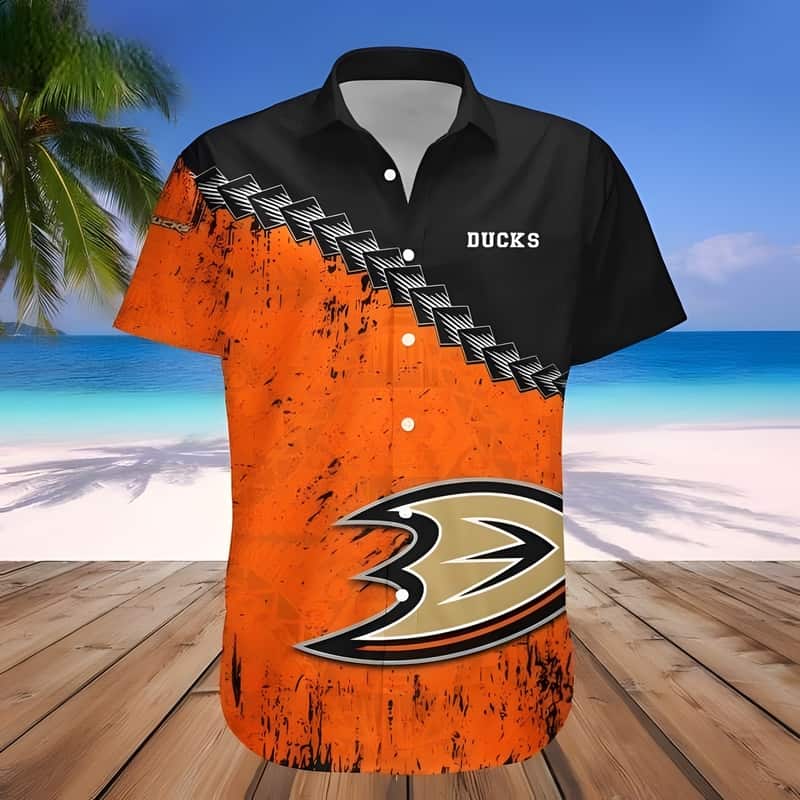 Anaheim Ducks Hawaiian Shirt Beach Gift For Dad Anaheim Ducks Hawaiian Shirt Beach Gift For Dad