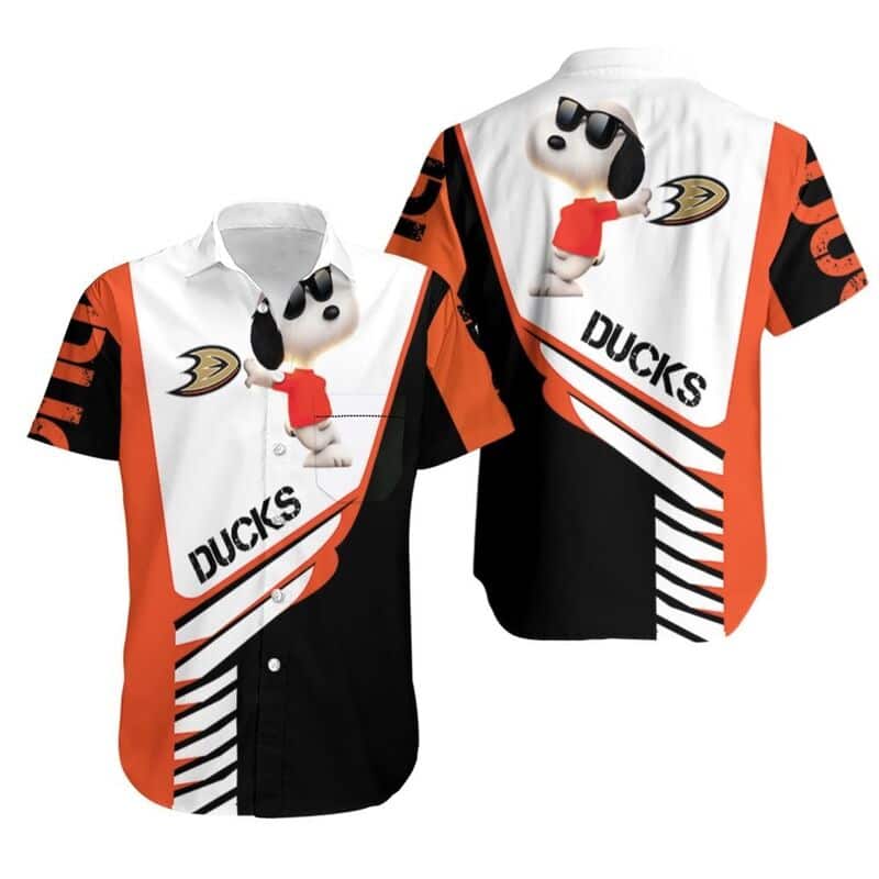 Cool Snoopy Anaheim Ducks Hawaiian Shirt Beach Gift For Him Cool Snoopy Anaheim Ducks Hawaiian Shirt Beach Gift For Him