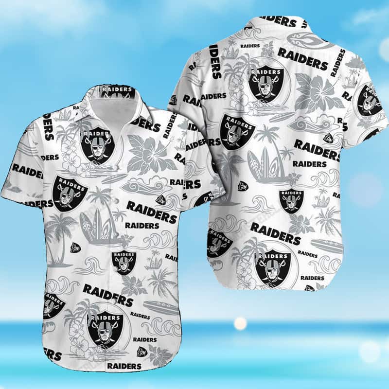 NFL Las Vegas Raiders Hawaiian Shirt Beach Gift For Friend NFL Las Vegas Raiders Hawaiian Shirt Beach Gift For Friend