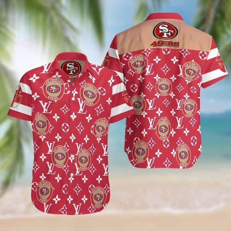 NFL San Francisco 49ers Hawaiian Shirt Symbol Louis Vuitton NFL San Francisco 49ers Hawaiian Shirt Symbol Louis Vuitton