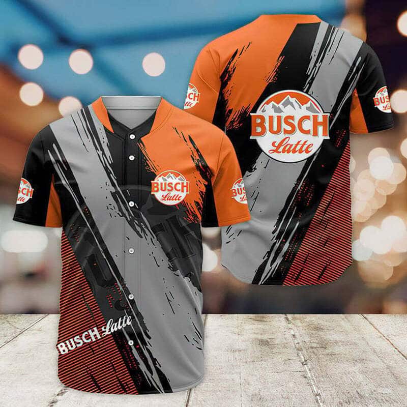 Cool Stripes Busch Latte Baseball Jersey Gift For Beer Lovers Cool Stripes Busch Latte Baseball Jersey Gift For Beer Lovers