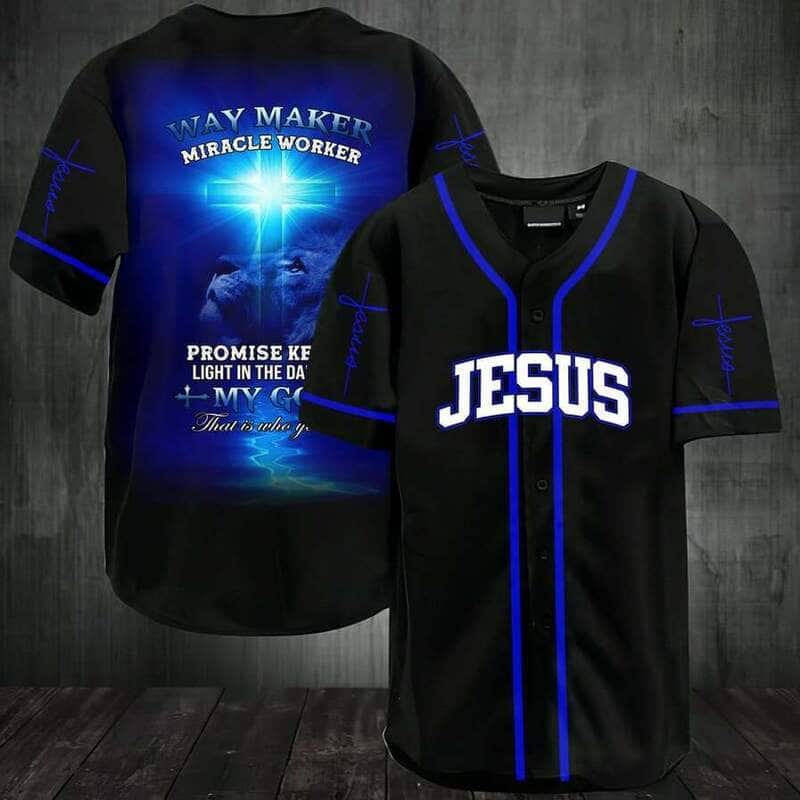 Jesus Baseball Jersey Way Maker Miracle Worker Jesus Baseball Jersey Way Maker Miracle Worker