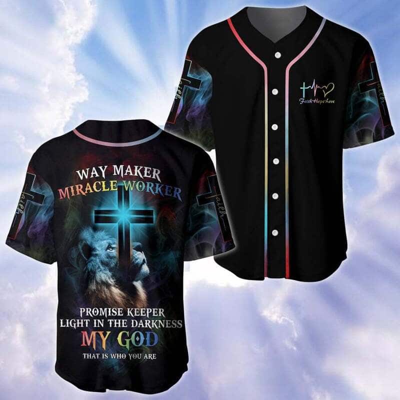 Way Maker Miracle Worker Jesus Baseball Jersey Way Maker Miracle Worker Jesus Baseball Jersey