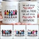 Personalized Mug, Special Birthday Gifts For Best Friends, 6 Girls - Drink Team Customized Coffee Mug With Names