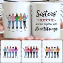 Personalized Mug, Unique Birthday Gifts, 5 Sisters Wearing Sweaters Customized Coffee Mug With Names Personalized Mug, Unique Birthday Gifts, 5 Sisters Wearing Sweaters Customized Coffee Mug With Names