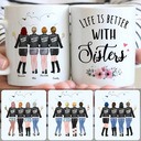 Personalized Mug, Special Birthday Gifts, 4 Sisters - Partner In Crime Customized Coffee Mug With Names Personalized Mug, Special Birthday Gifts, 4 Sisters - Partner In Crime Customized Coffee Mug With Names