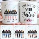 Personalized Mug, Best Birthday Gifts, 5 Sisters - Partner In Crime Customized Coffee Mug With Names Personalized Mug, Best Birthday Gifts, 5 Sisters - Partner In Crime Customized Coffee Mug With Names