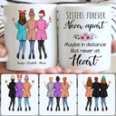Personalized Mug, Best Christmas Gifts, 3 Sisters Forever Customized Coffee Mug With Names