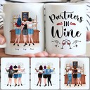 Personalized Mug, Unique Birthday Gifts For Best Friends, 3 Partners In Wine Customized Coffee Mug With Names Personalized Mug, Unique Birthday Gifts For Best Friends, 3 Partners In Wine Customized Coffee Mug With Names