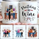 Personalized Mug, Special Birthday Gifts For Best Friends, 4 Partners In Wine Customized Coffee Mug With Names Personalized Mug, Special Birthday Gifts For Best Friends, 4 Partners In Wine Customized Coffee Mug With Names