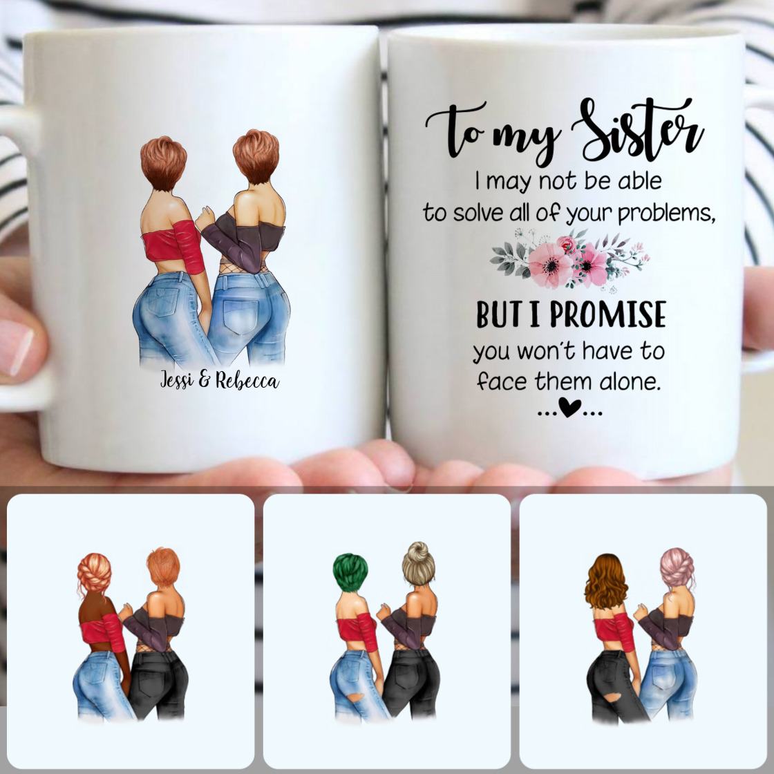 Personalized Mug, Unique Birthday Gifts, 2 Sisters - Sexy Style Customized Coffee Mug With Names Personalized Mug, Unique Birthday Gifts, 2 Sisters - Sexy Style Customized Coffee Mug With Names