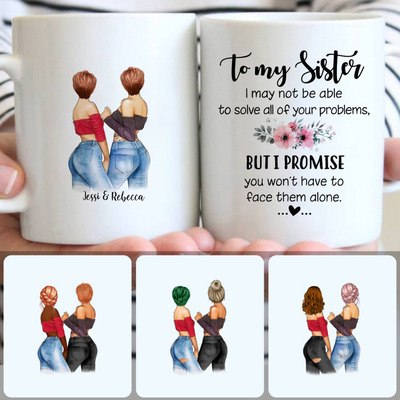 2 Sisters - Sexy Style Customized Coffee Mug With Names, Personalized Mug, Unique Birthday Gifts 2 Sisters - Sexy Style Customized Coffee Mug With Names, Personalized Mug, Unique Birthday Gifts