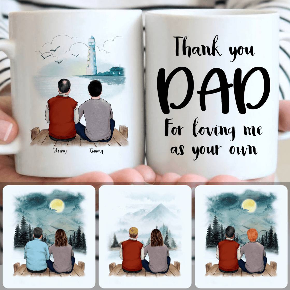 Personalized Mug, Unique Father's Day Gifts, Dad & Son Customized Coffee Mug With Names Personalized Mug, Unique Father's Day Gifts, Dad & Son Customized Coffee Mug With Names