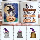 Personalized Mug, Cute Halloween Gifts For Girlfriend, 3 Cats Customized Coffee Mug With Names Personalized Mug, Cute Halloween Gifts For Girlfriend, 3 Cats Customized Coffee Mug With Names