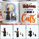 Personalized Mug, Surprise Halloween Gifts, Mom & 2 Cats Customized Coffee Mug With Names Personalized Mug, Surprise Halloween Gifts, Mom & 2 Cats Customized Coffee Mug With Names