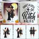 Personalized Mug, Unique Halloween Gifts, 2 Sisters - A Little Witch Customized Coffee Mug With Names Personalized Mug, Unique Halloween Gifts, 2 Sisters - A Little Witch Customized Coffee Mug With Names