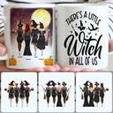 Personalized Mug, Best Halloween Gifts, 4 Sisters - A Little Witch Customized Coffee Mug With Names Personalized Mug, Best Halloween Gifts, 4 Sisters - A Little Witch Customized Coffee Mug With Names