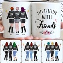 Personalized Mug, Unique Birthday Gifts, 3 Best Friends - Partner In Cream Customized Coffee Mug With Names